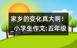 家鄉(xiāng)的變化真大啊！_小學(xué)生作文:五年級(jí)