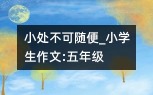 小處不可隨便_小學(xué)生作文:五年級