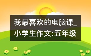 我最喜歡的電腦課_小學生作文:五年級