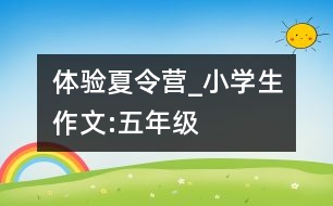 體驗夏令營_小學(xué)生作文:五年級