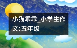 小貓乖乖_小學(xué)生作文:五年級(jí)