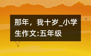 那年，我十歲_小學生作文:五年級