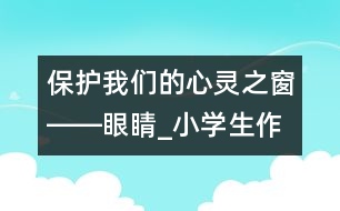 保護我們的心靈之窗――眼睛_小學(xué)生作文:五年級