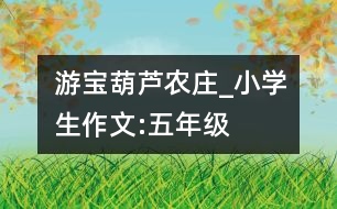 游寶葫蘆農(nóng)莊_小學生作文:五年級