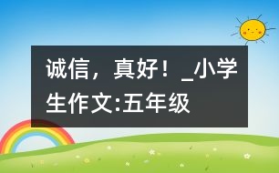 誠(chéng)信，真好！_小學(xué)生作文:五年級(jí)