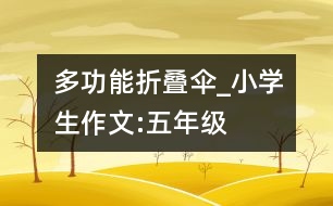 多功能折疊傘_小學生作文:五年級