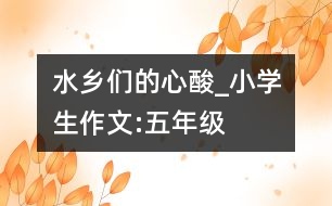 水鄉(xiāng)們的心酸_小學生作文:五年級