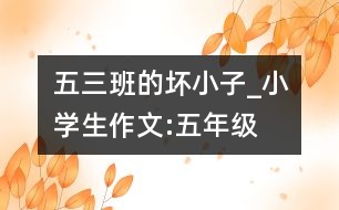 五三班的壞小子_小學生作文:五年級
