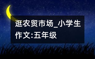 逛農(nóng)貿(mào)市場_小學生作文:五年級