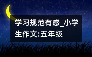 學習規(guī)范有感_小學生作文:五年級