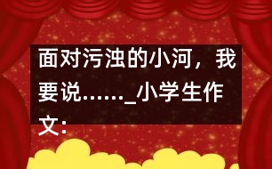 面對污濁的小河，我要說……_小學(xué)生作文:五年級