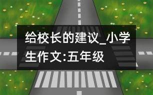給校長的建議_小學生作文:五年級