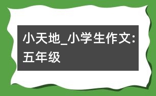 小天地_小學(xué)生作文:五年級(jí)