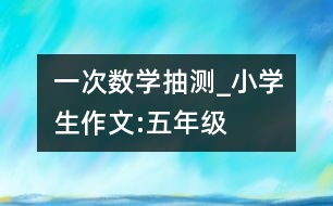 一次數(shù)學(xué)抽測_小學(xué)生作文:五年級(jí)
