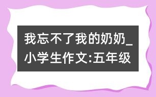 我忘不了我的奶奶_小學(xué)生作文:五年級(jí)