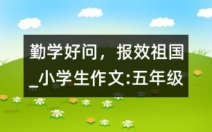 勤學(xué)好問，報(bào)效祖國(guó)_小學(xué)生作文:五年級(jí)