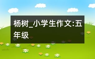 楊樹_小學生作文:五年級
