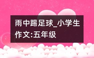雨中踢足球_小學生作文:五年級