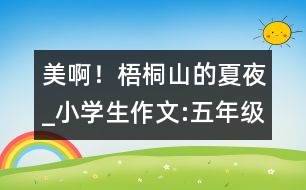 美??！梧桐山的夏夜_小學生作文:五年級