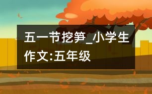 五一節(jié)挖筍_小學(xué)生作文:五年級