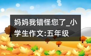 媽媽我錯(cuò)怪您了_小學(xué)生作文:五年級