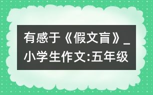 有感于《假文盲》_小學(xué)生作文:五年級