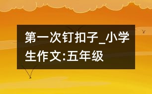 第一次釘扣子_小學(xué)生作文:五年級(jí)