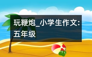 玩鞭炮_小學(xué)生作文:五年級(jí)