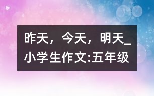 昨天，今天，明天_小學(xué)生作文:五年級