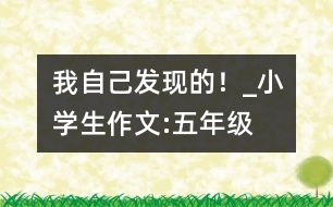 我自己發(fā)現(xiàn)的！_小學(xué)生作文:五年級