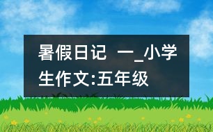 暑假日記  一_小學生作文:五年級
