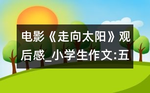 電影《走向太陽(yáng)》觀后感_小學(xué)生作文:五年級(jí)