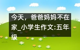 今天，爸爸媽媽不在家_小學(xué)生作文:五年級(jí)