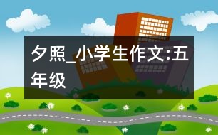 夕照_小學(xué)生作文:五年級(jí)
