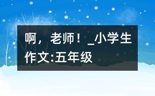 啊，老師！_小學(xué)生作文:五年級
