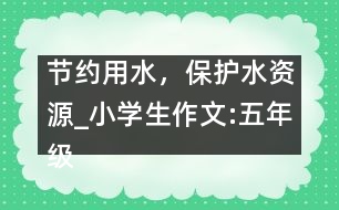 節(jié)約用水，保護水資源_小學生作文:五年級
