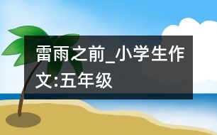 雷雨之前_小學(xué)生作文:五年級