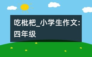 吃枇杷_小學生作文:四年級