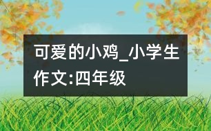 可愛的小雞_小學(xué)生作文:四年級(jí)