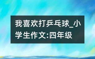 我喜歡打乒乓球_小學(xué)生作文:四年級