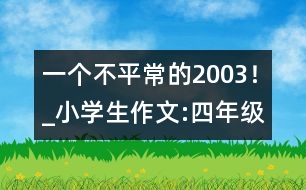 一個不平常的2003！_小學生作文:四年級