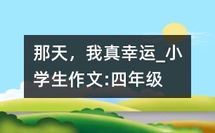 那天，我真幸運(yùn)_小學(xué)生作文:四年級(jí)