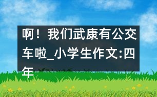 啊！我們武康有公交車啦_小學生作文:四年級