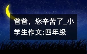 爸爸，您辛苦了_小學(xué)生作文:四年級