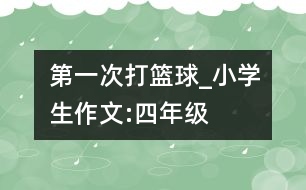 第一次打籃球_小學(xué)生作文:四年級(jí)