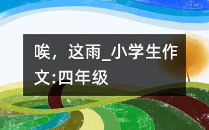 唉，這雨_小學(xué)生作文:四年級