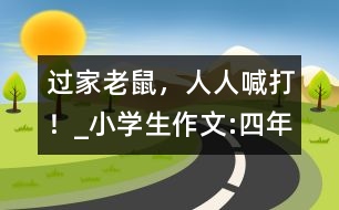 過“家”老鼠，人人喊打！_小學(xué)生作文:四年級(jí)