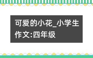可愛(ài)的小花_小學(xué)生作文:四年級(jí)