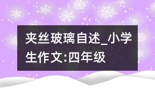 夾絲玻璃自述_小學(xué)生作文:四年級(jí)