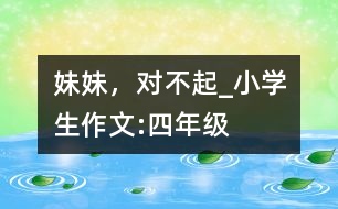妹妹，對(duì)不起_小學(xué)生作文:四年級(jí)